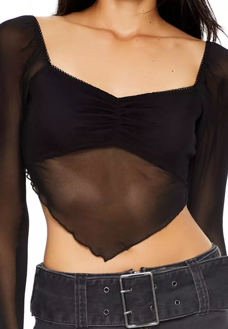 Forever 21 mesh long sleeve top