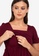 ZALORA WORK red Nursing Square Neck Puff Sleeve Top FD55EAA75CCE11GS_2