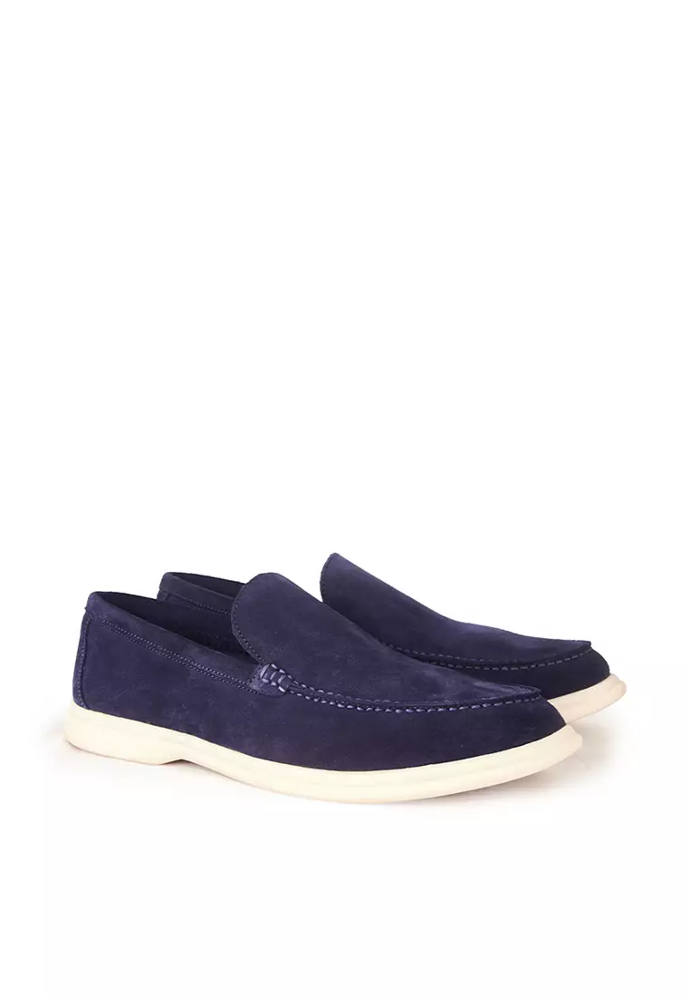 Sepatu Pria Casual Loafer Moccasin Gino Mariani Edison Navy