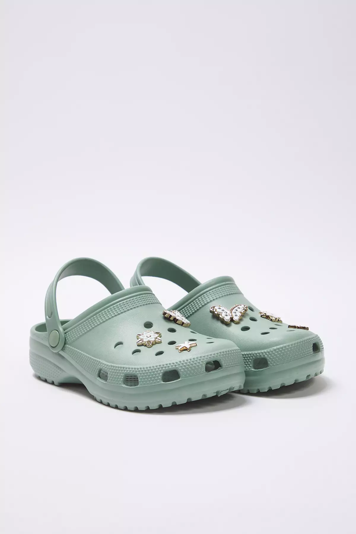 Mint Buckle Accessory Detailed Light Sole Women's Eva Closed Front Sandals Slippers Takss25Sd00033