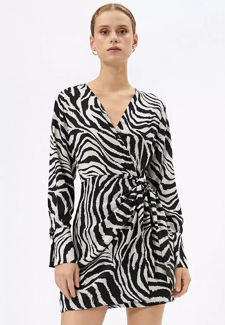 Zebra Patterned Dress Mini
