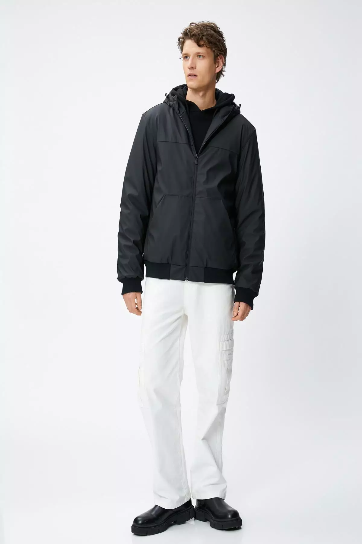 ジャケット・アウター multi way leather hooded stole tops Multi-zipper Leather Jacket — AGoodFun (fka JNBY USA)