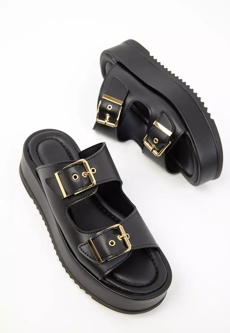 Women's Black Slippers 20251