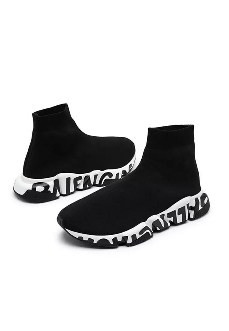 Speed Graffiti Women's Sneakers in Black/White