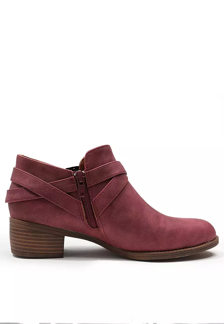 Discount on Twenty Eight Shoes  shoes - SKU: 4.5CM Frosted Faux Leather Ankle Boots WTY-Y2077-1