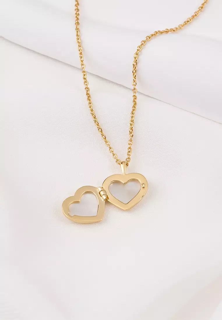 Buy Wanderlust + Co Heart Pearl Locket Necklace 2026 Online | ZALORA