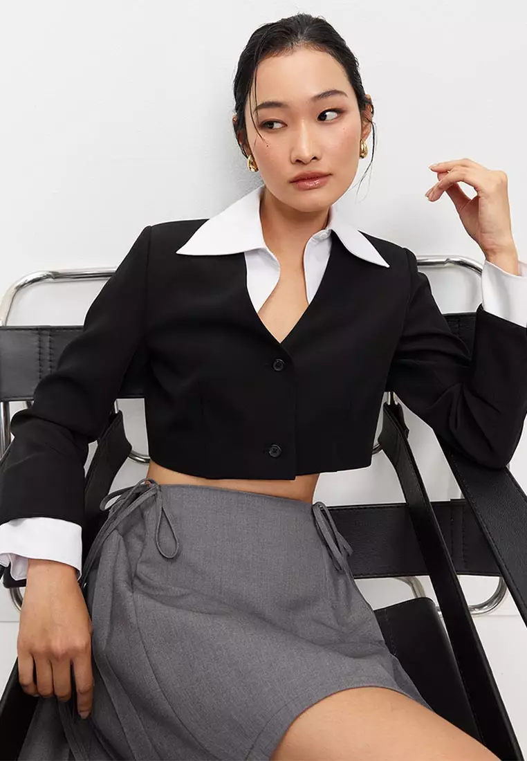 Layered Cropped Blazer