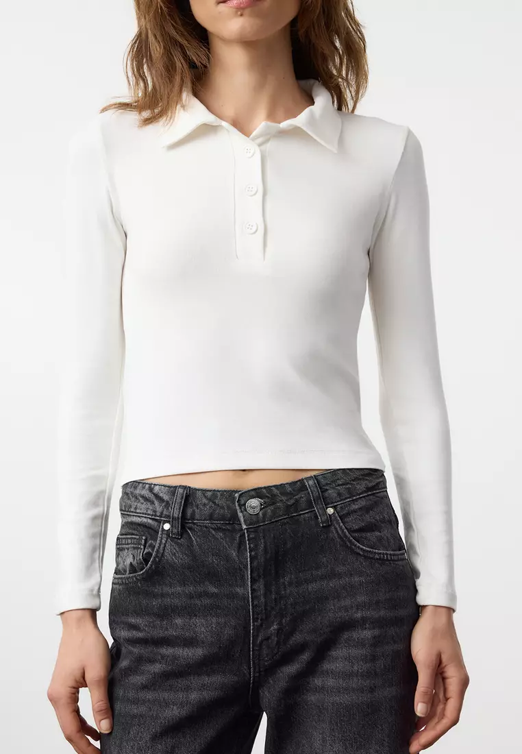 Polo Collar Blouse
