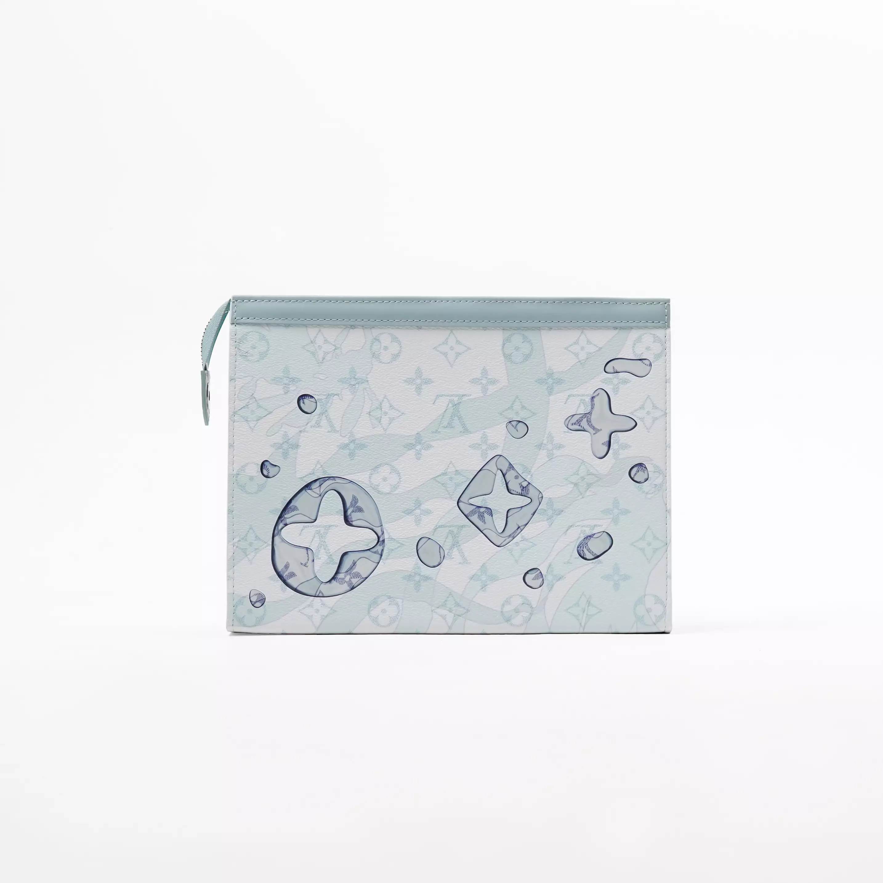 Tas LOUIS VUITTON LV AQUA BLUE POCHETTE CLUTCH 100% ORIGINAL