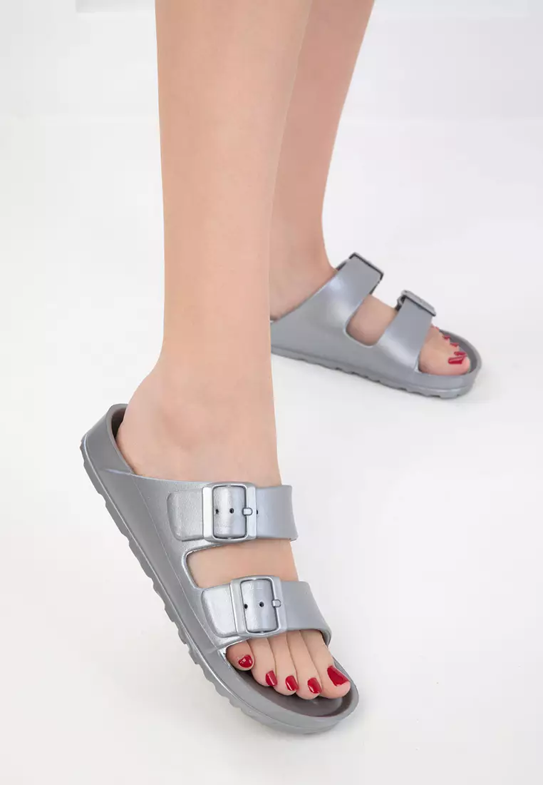 16179 Women's Silver Slippers