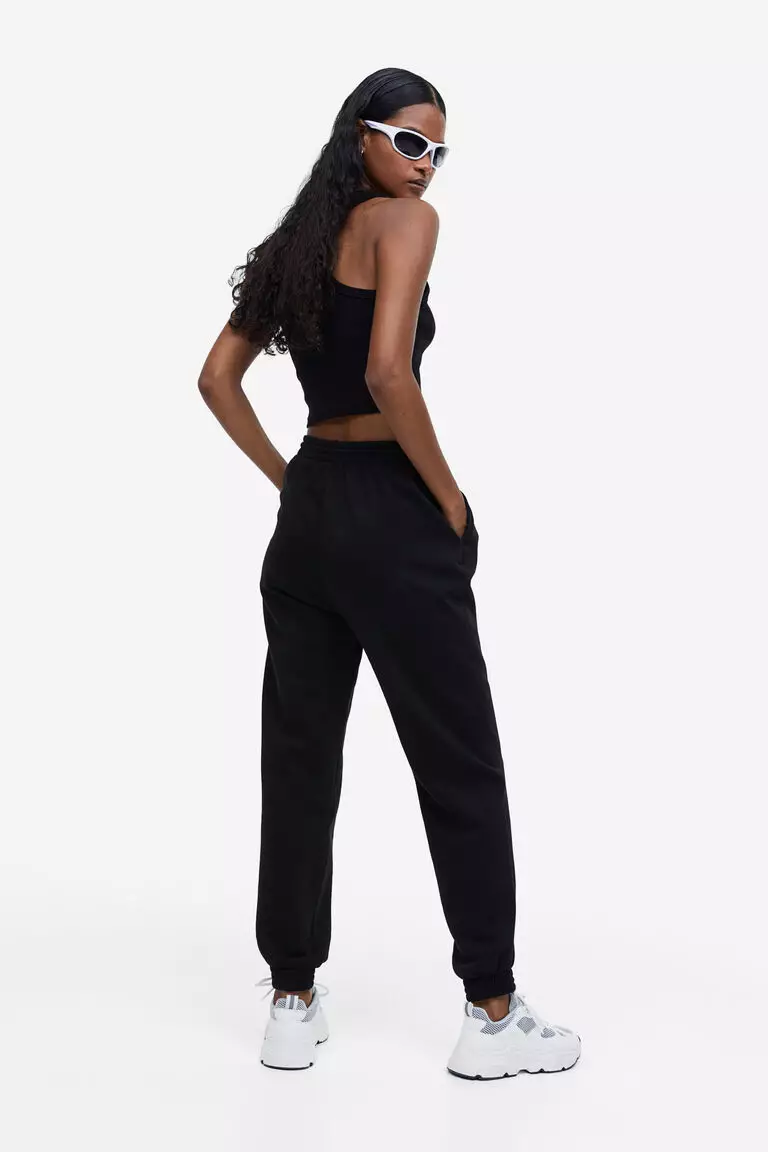 High-waisted joggers