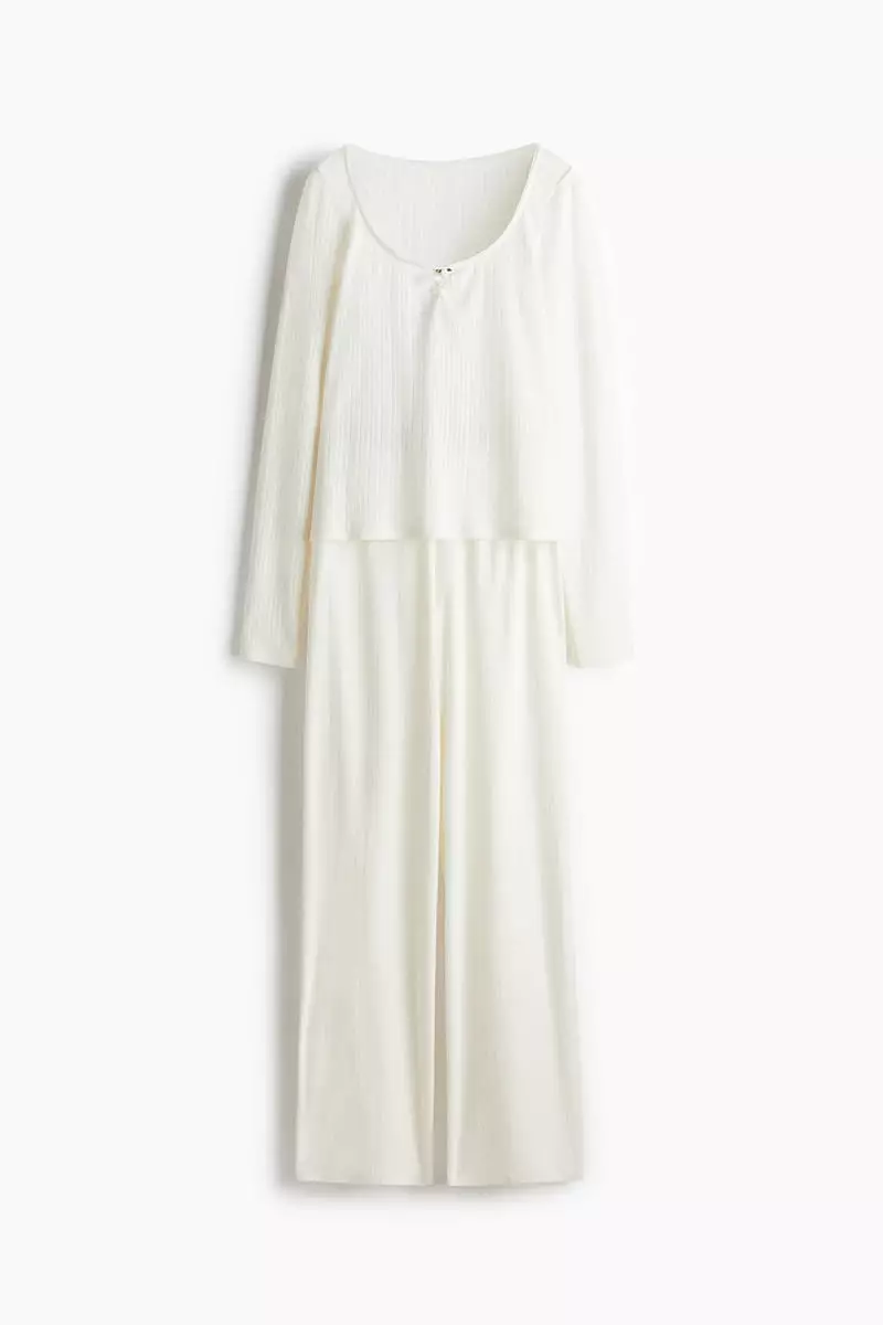 Cotton pointelle pyjamas