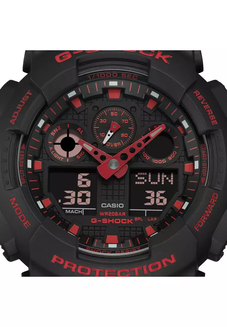 G shock cheap black red