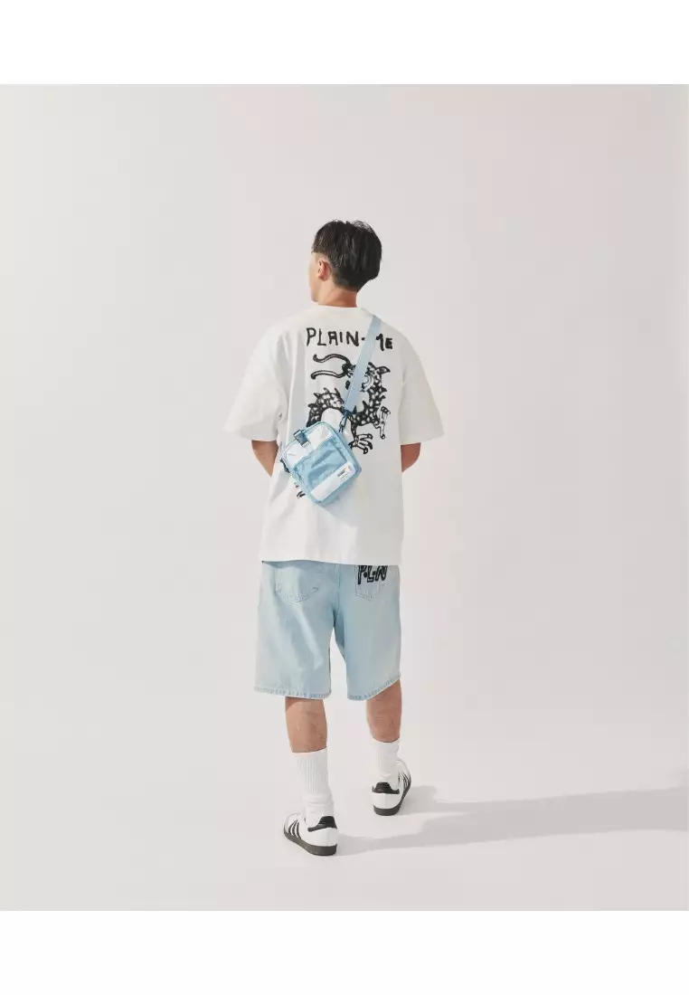 Plain-me 經典旅行小包 - 拼色特別版-藍色/白色