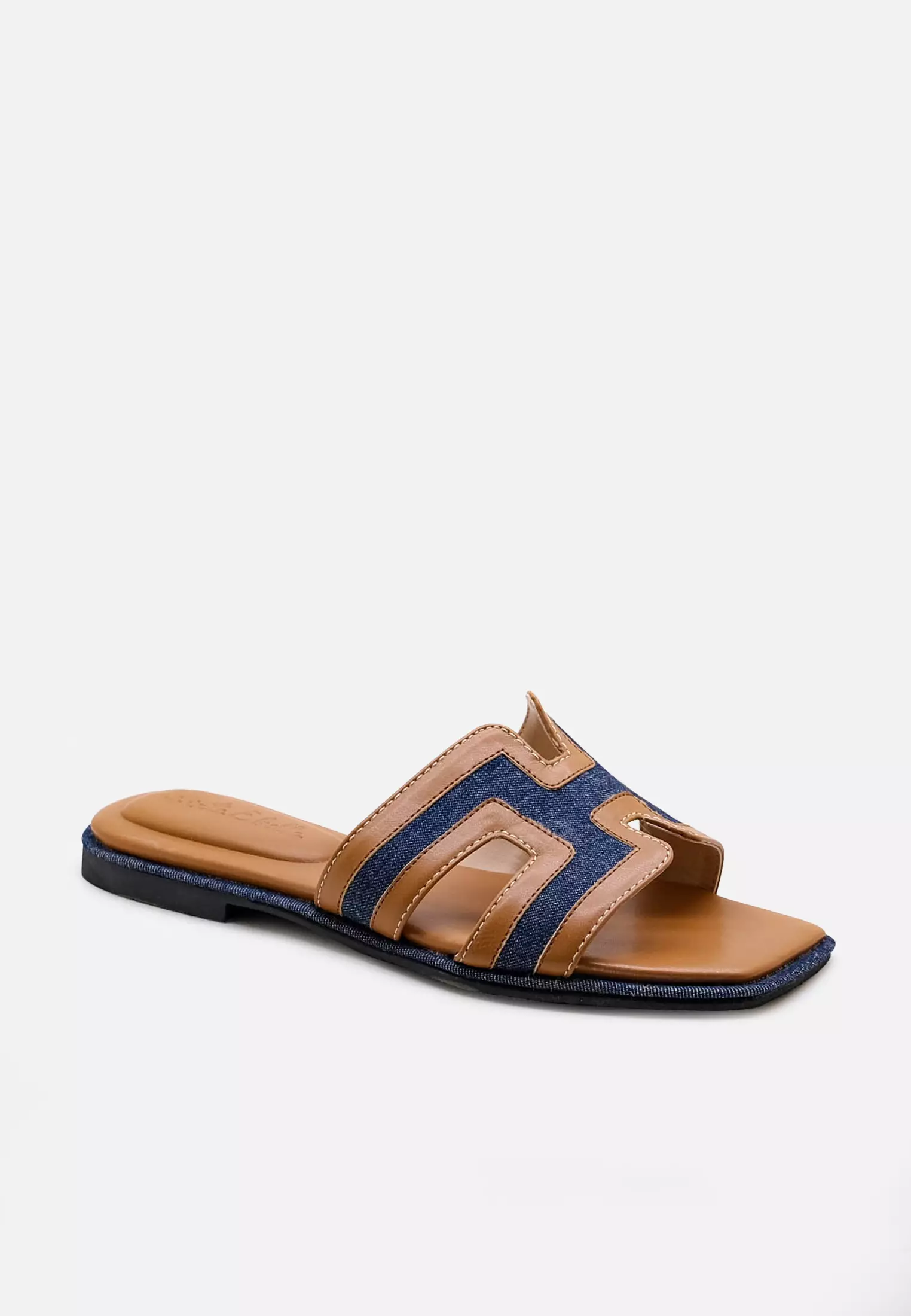 Harper Sandal Flat Slides Canvas Wanita