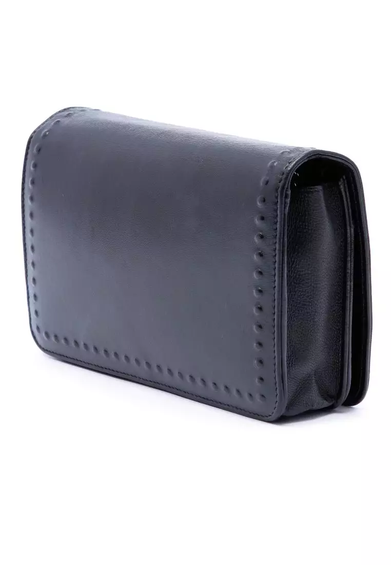 Pre-Loved Chanel Cc Embossed Lambskin Wallet On Chain