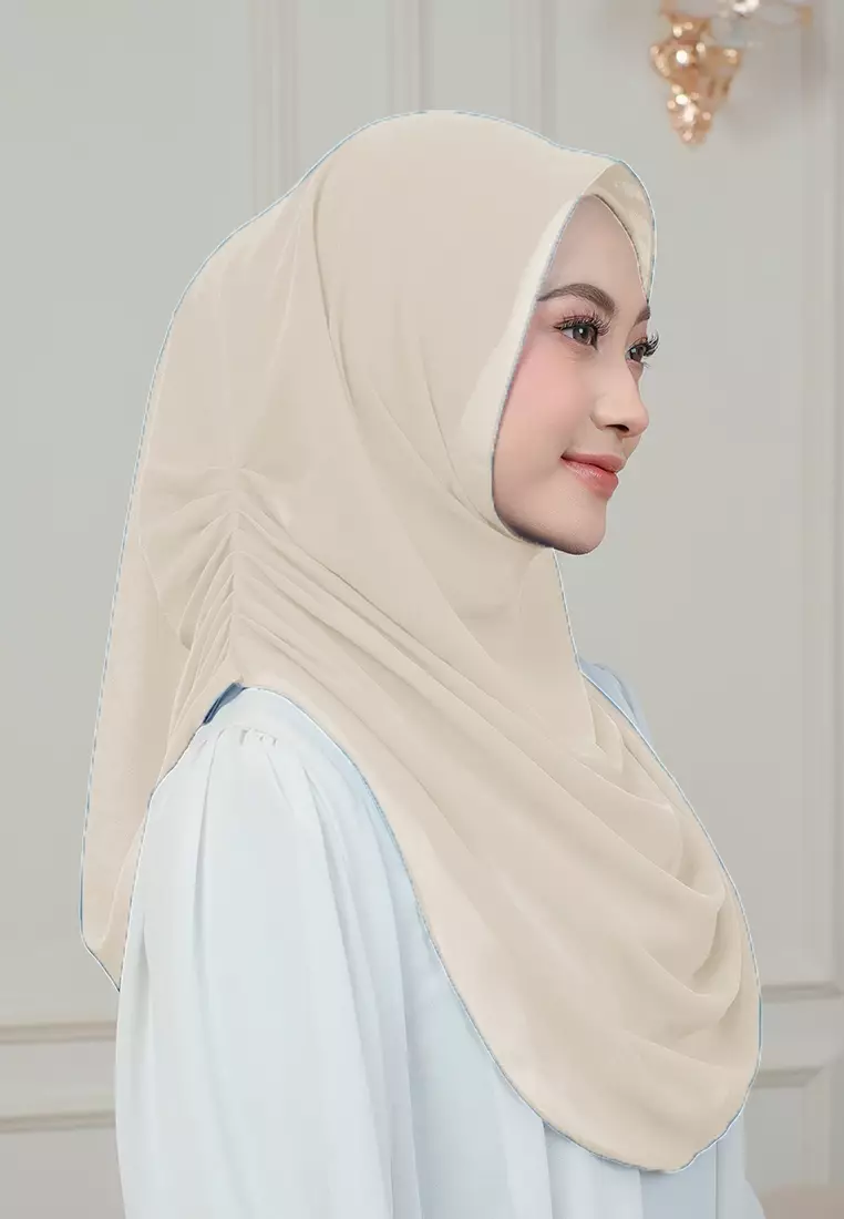 HIJAB INSTAN AURORA - LIGHT CREAM