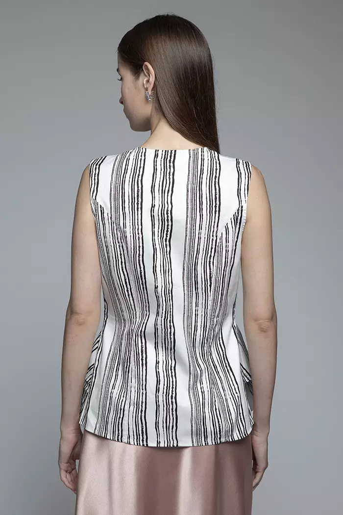 COTTONINK Studio - Outerwear Vest Wanita Black Waves Sankey #HolidayCollection2025