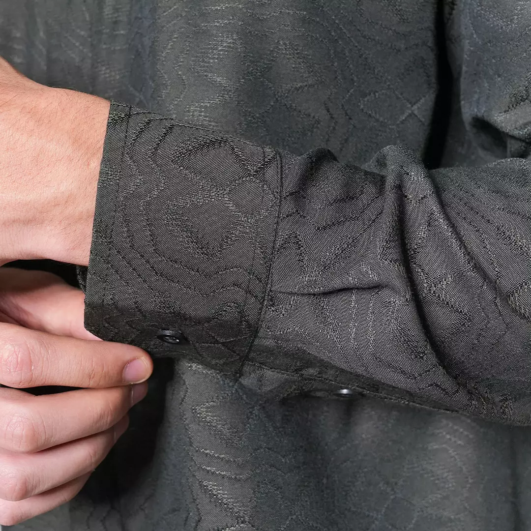 Casella Baju Koko Pria Lengan Panjang Motif Elegan | Baju Koko Yusuf 9995 Black