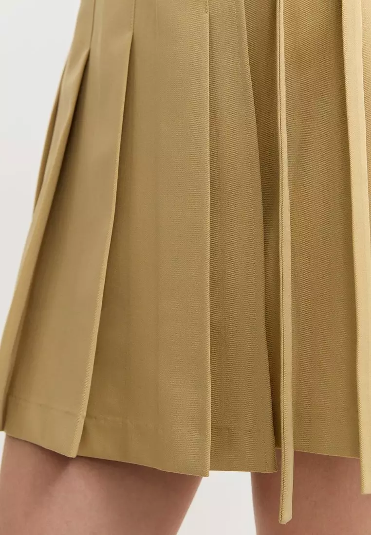 Pleated Skirt - Beige