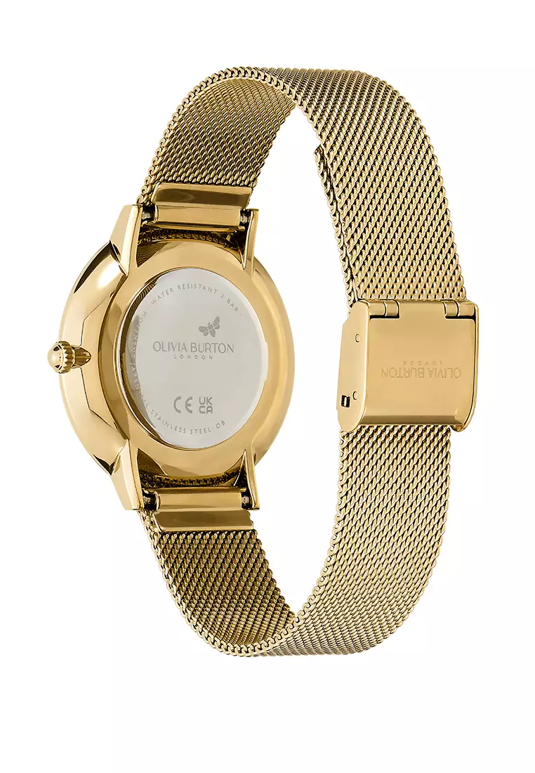 Olivia Burton Signature Butterfly Ultra Slim Gold Mesh 35mm - 24000147
