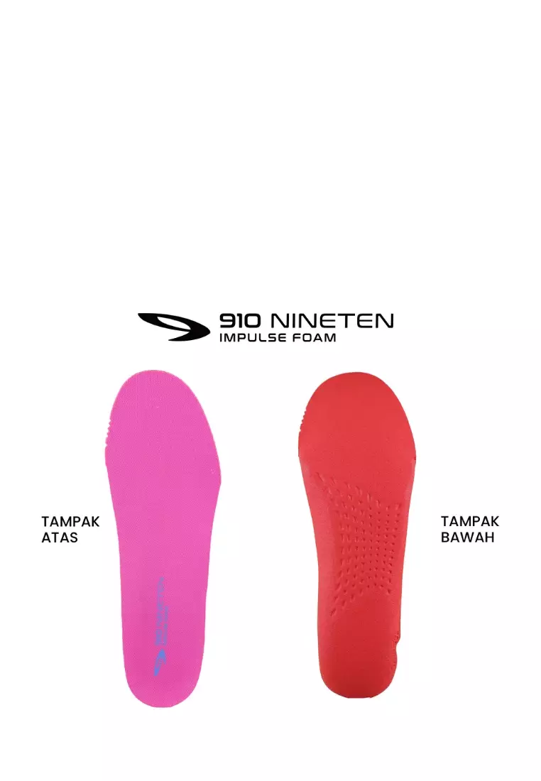 910 Nineten KANZAKI 2.0 sepatu lari -   HITAM/UNGU/MAGENTA