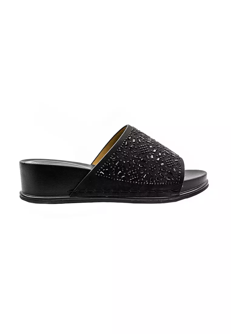 Women's Flat Sandals LY 28313 Black C70