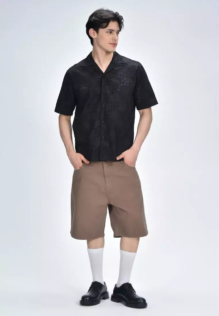 Men's Eyelet Woven Shirt