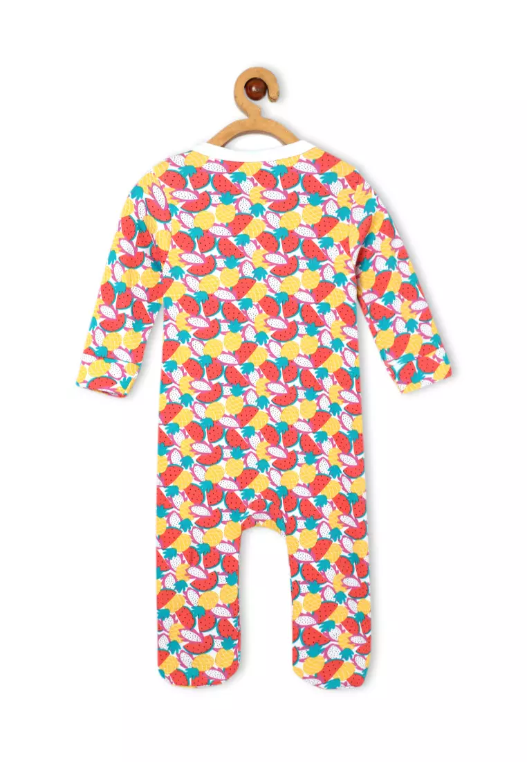 The Mom Store Fruitilicious Infant Zipper Romper - Multi