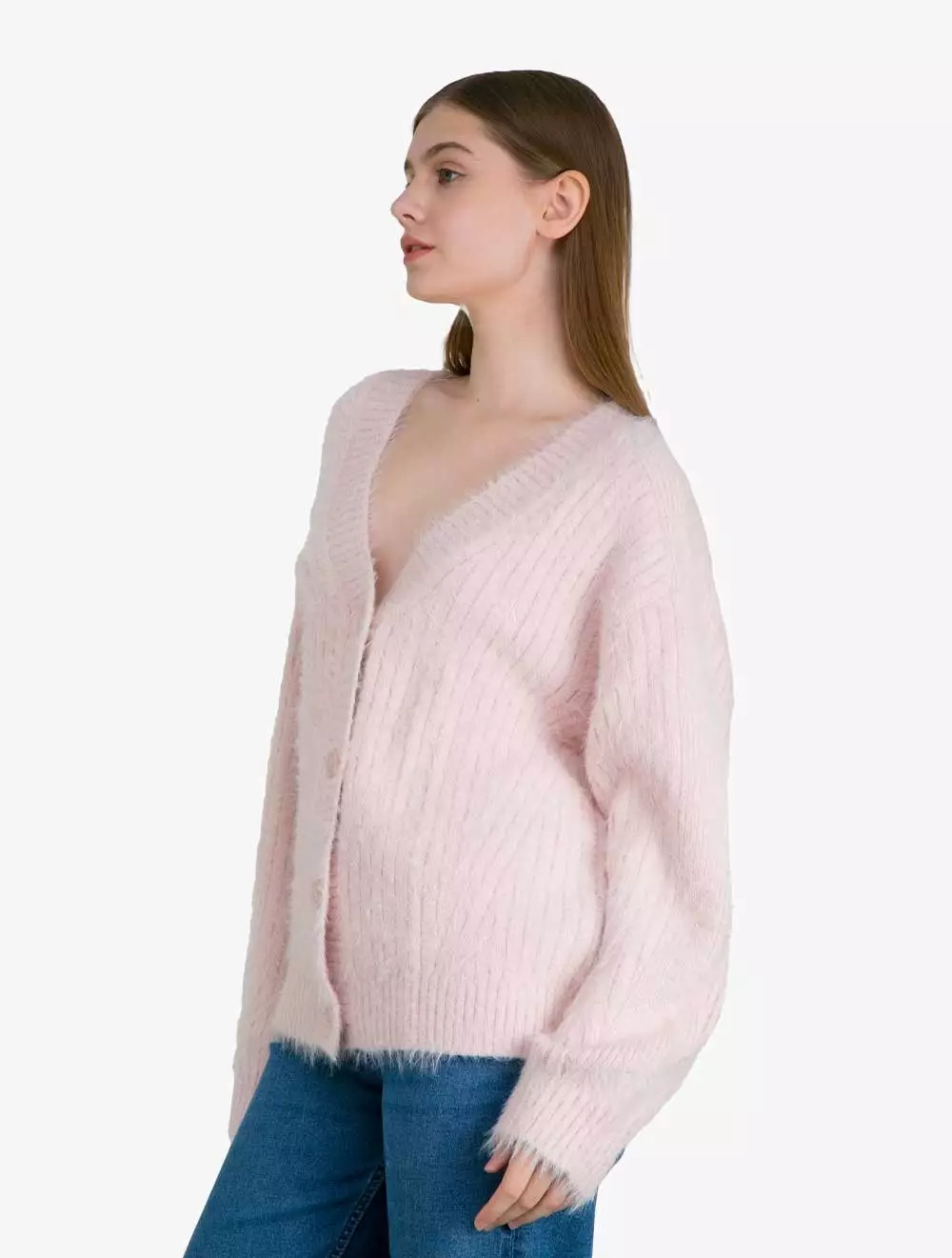 Calvin Klein Jeans - Fluffy Oversized Cardigan - Yellow - yellow