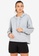 ZALORA ACTIVE grey Oversized Sweatshirt With Pocket BEFCEAA4D5C400GS_1
