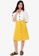 ZALORA BASICS yellow Basic Button Through Midi Skirt AE6ECAA2C26093GS_4