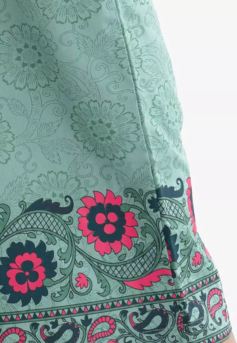 Le Reve 印花粘胶面料阔腿裤