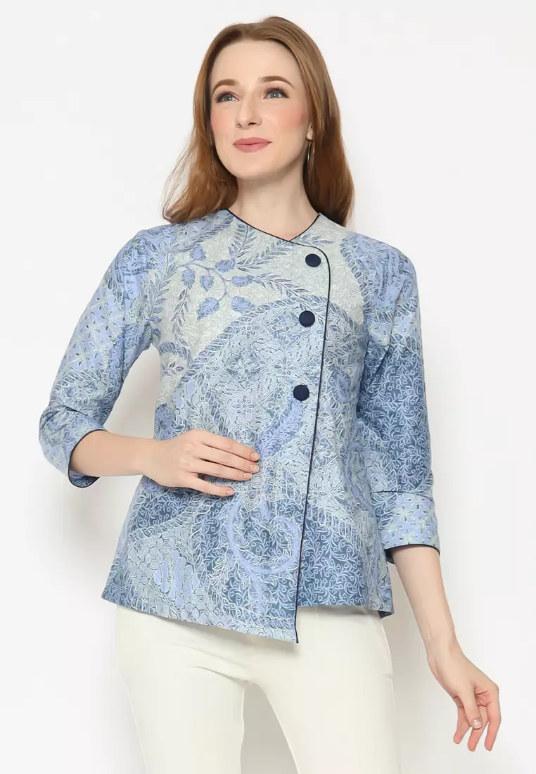 MY AKSA BATIK WANITA BLOUSE MOLLY MARINO MADELINE