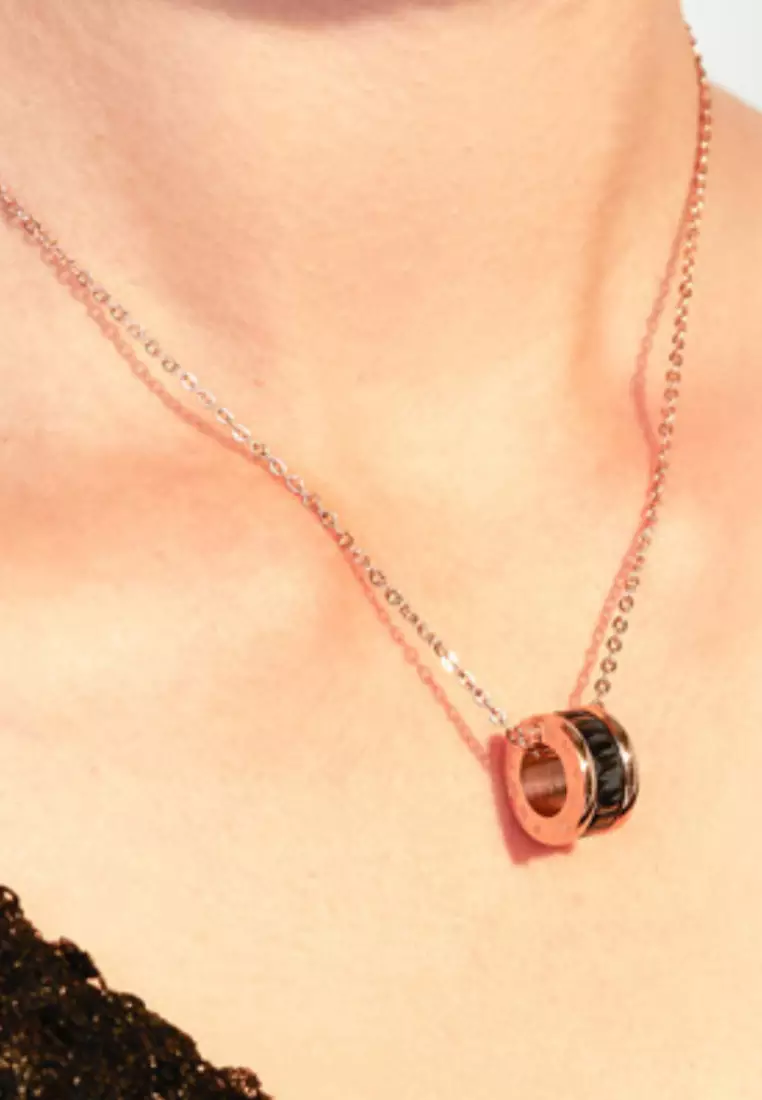 Oceane Black Cryolite Necklace + Bracelet + Earrings Jewellery Set