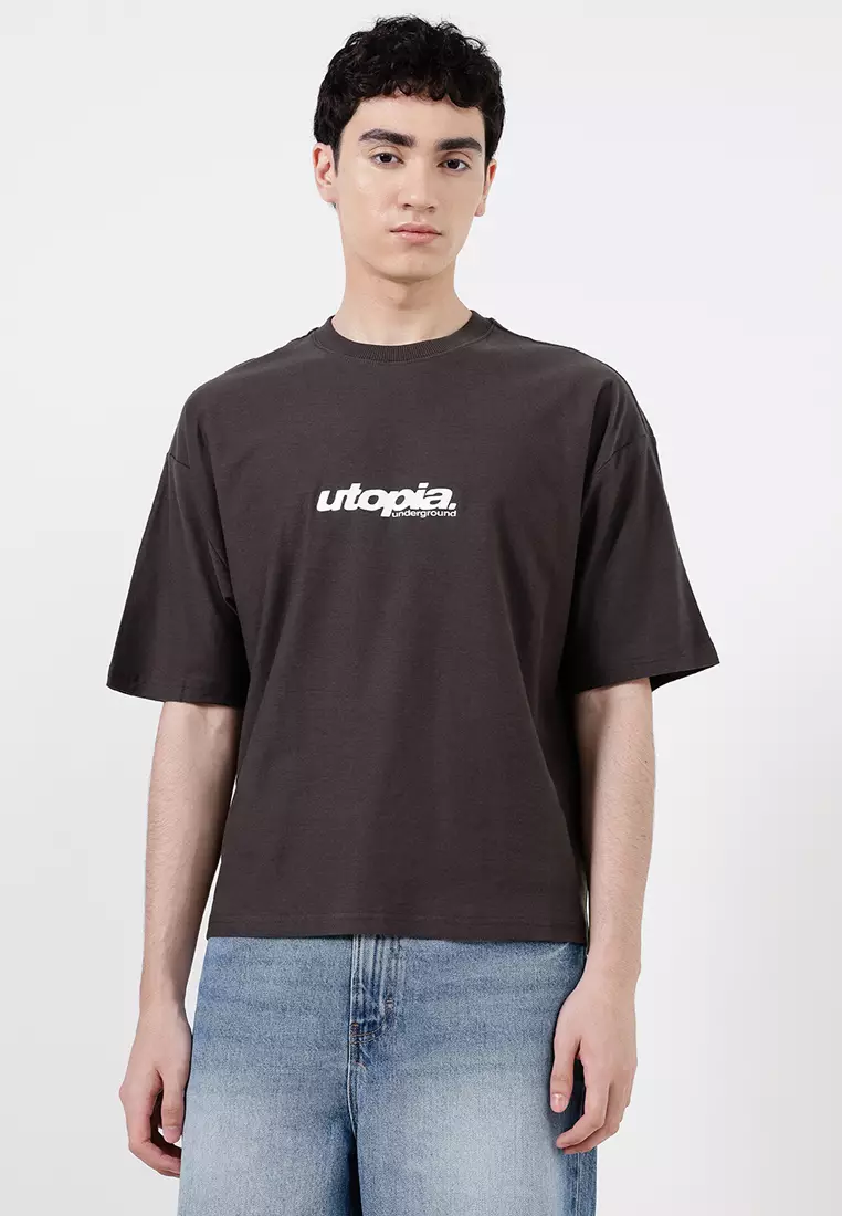 Cropped Fit Graphic T-Shirt