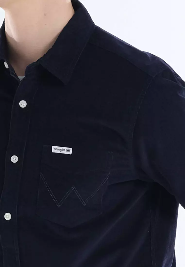Button Down Short Sleeve Polo for Men in Navy Color