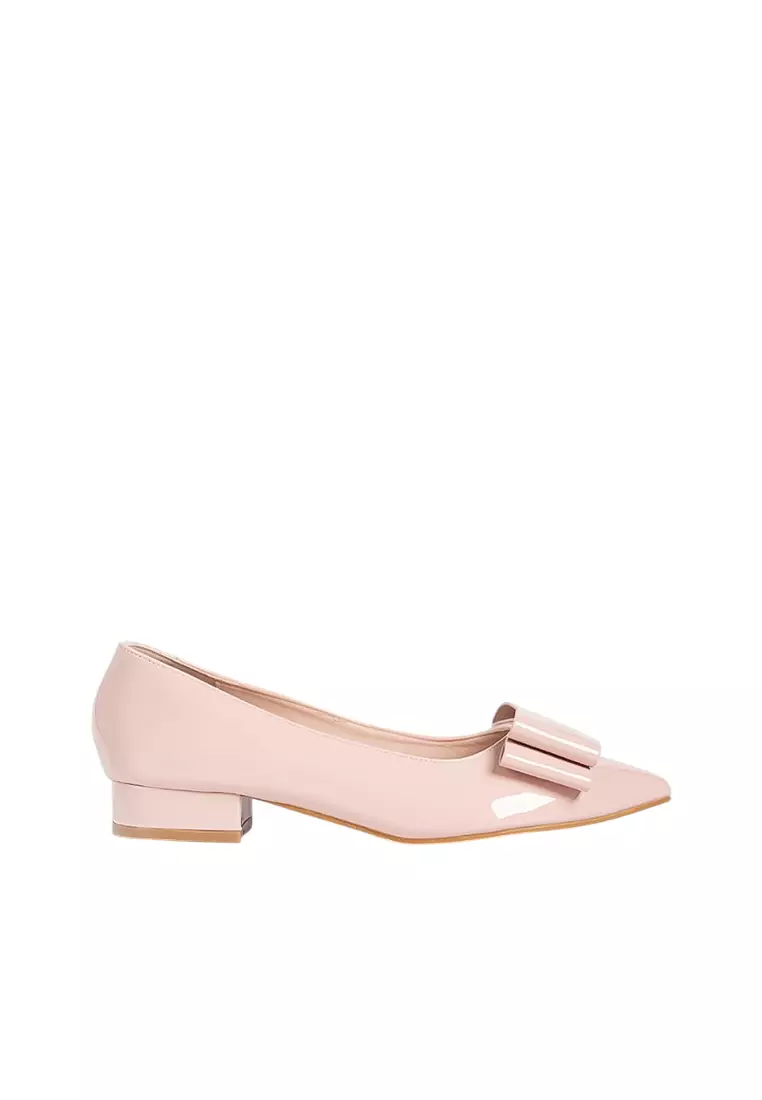 Happy2U Winter Bow Mid Heels