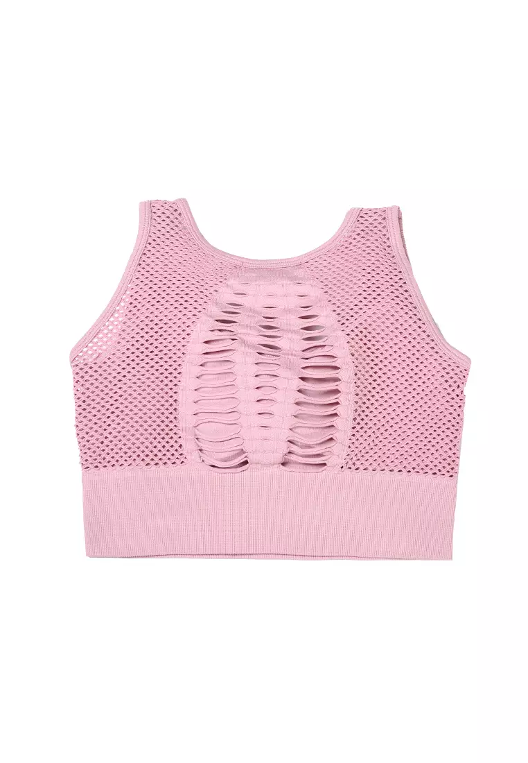 Active Workout Mesh Top in Pink
