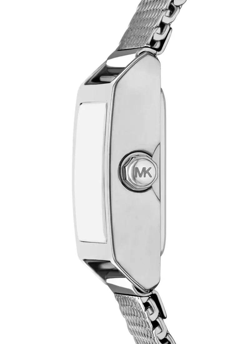 Michael Kors Women's Georgie Analog Watch ( MK4961 ) - Quartz, Silver Case, Square Dial, 14 MM Silver Stainless Steel Band