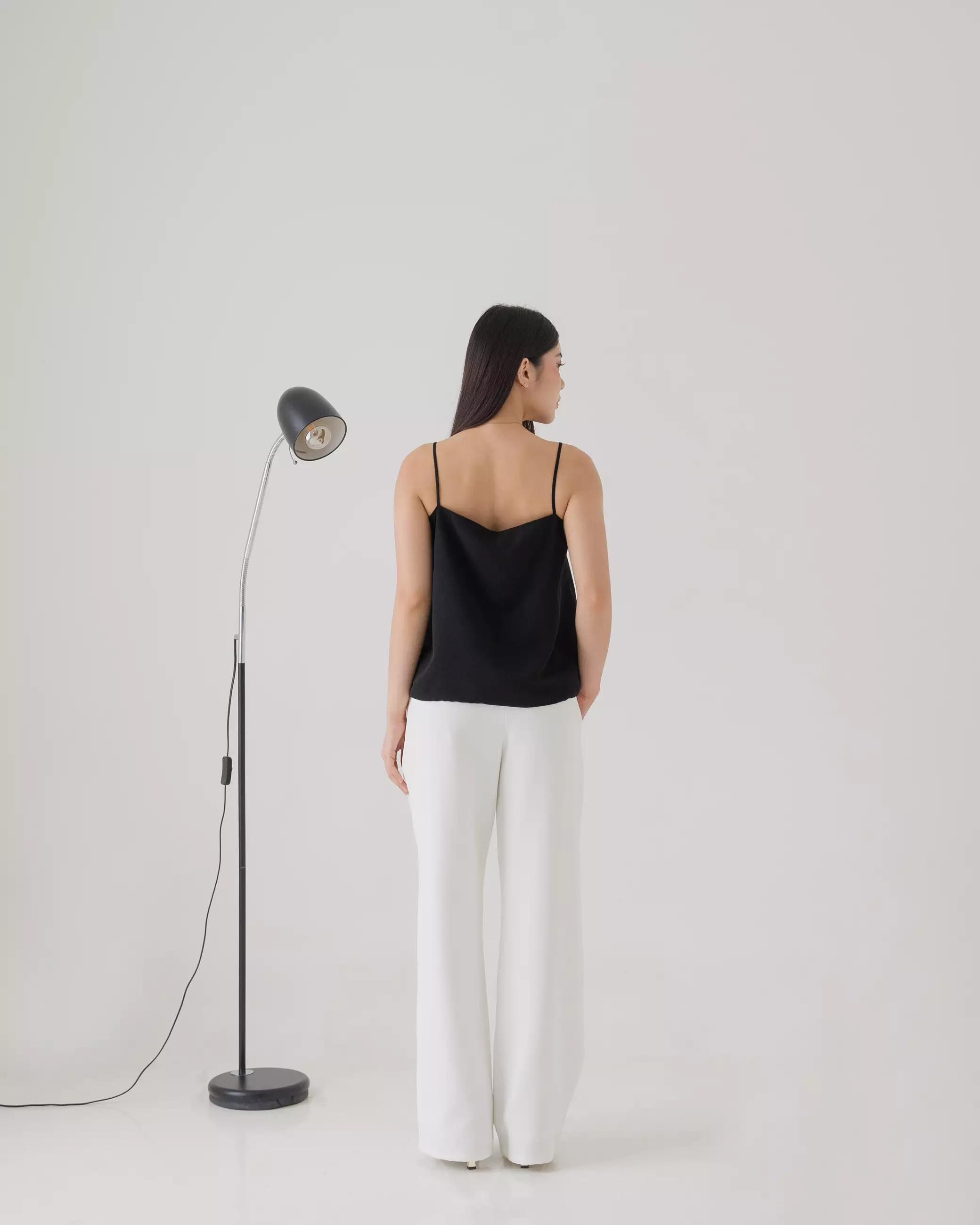 Basic Square Neck Tank in Black