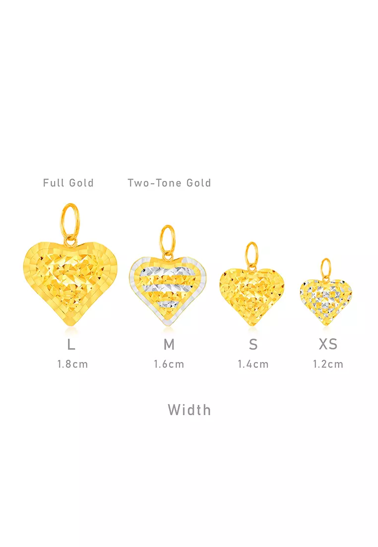 916/22K Gold Love Pendant B257 (L Size)