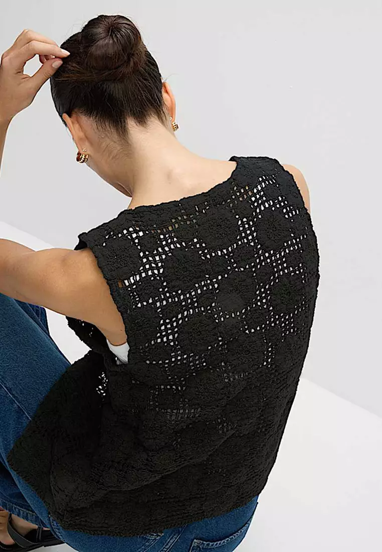 Pure Cotton Textured Vest