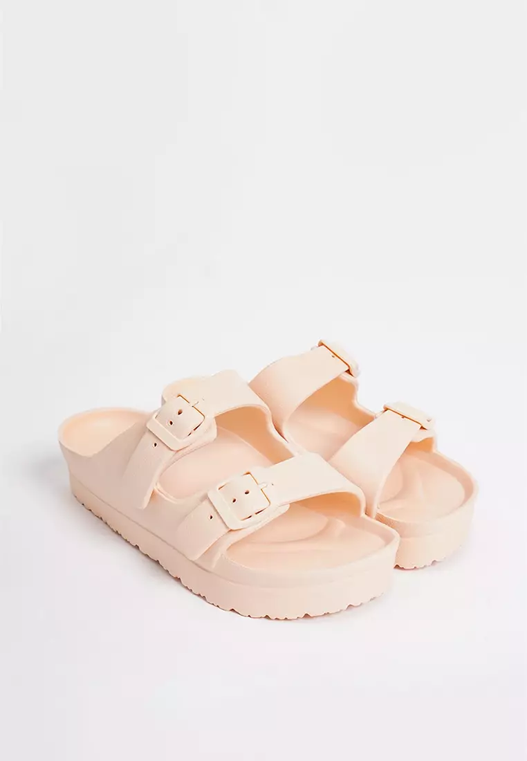 Discount on Penshoppe  shoes - SKU: Women's Platform Two Band Slides With Buckle