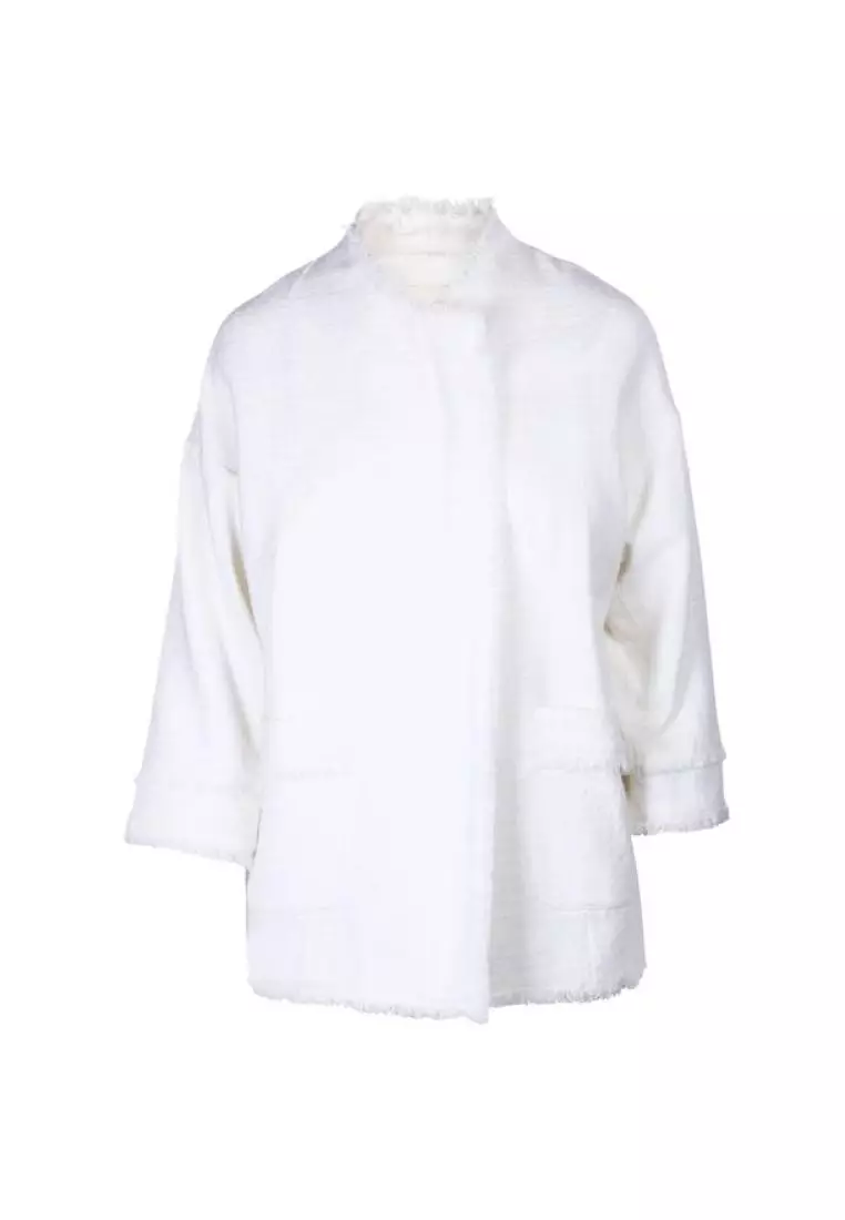 White wool blazer best sale womens