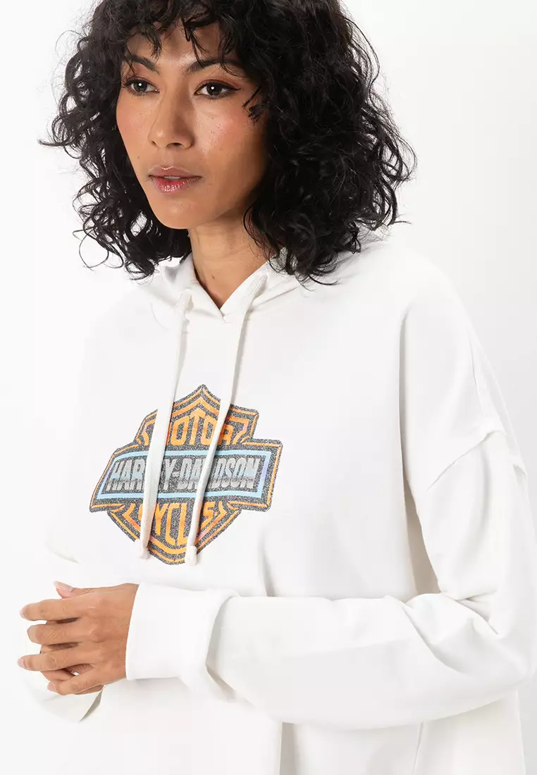 Harley-Davidson®Chrome Evo Bar & Shield Cropped Pull Over Hoody