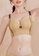 ZITIQUE yellow Women's Lace Floral Pattern Soft Wired Collect Accessory Breast Push Up Lace Bra - Yellow 9E950USE0CB669GS_4
