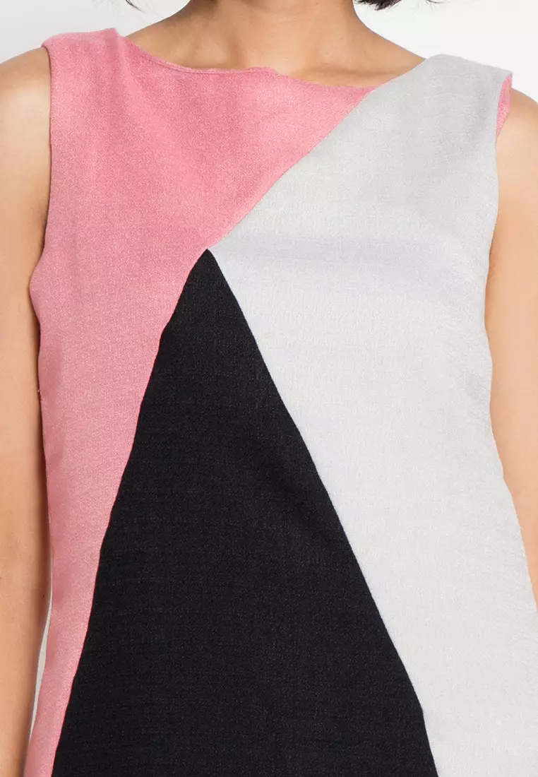 Sophistix Shyla Dress in Pink,Grey and Black