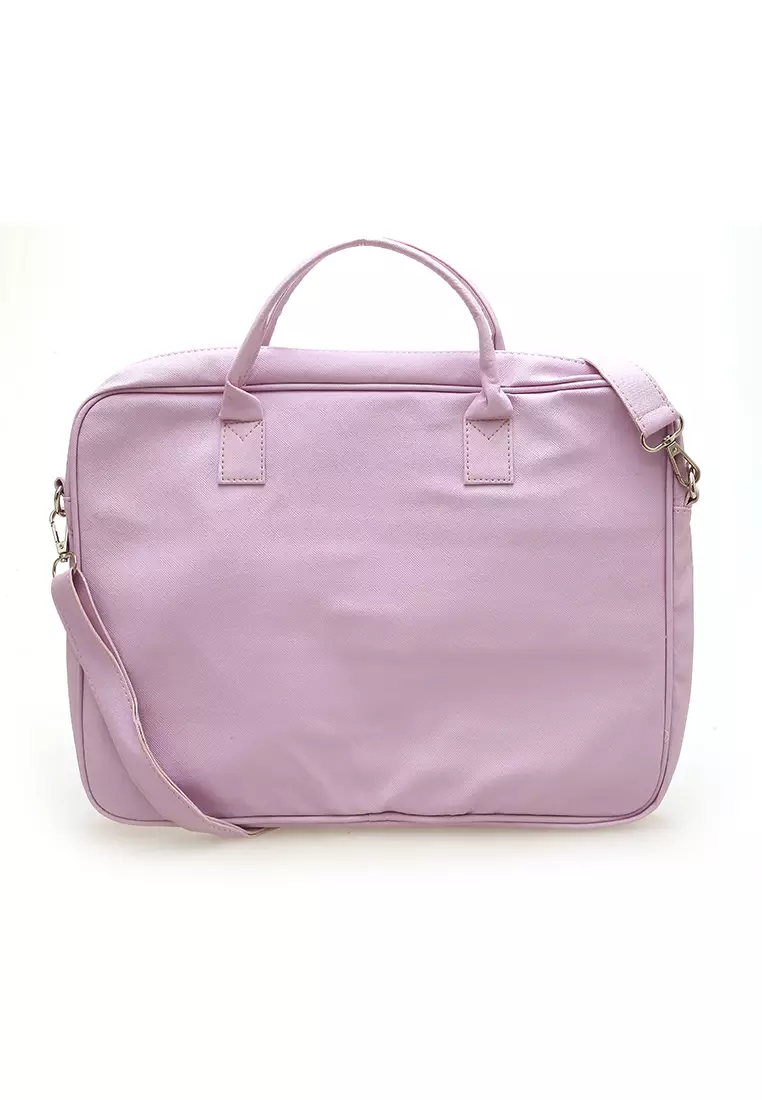 Shania Laptop SlingBag Fluffy Purple Pink With Mini Pouch - Purple 1 Rainbow