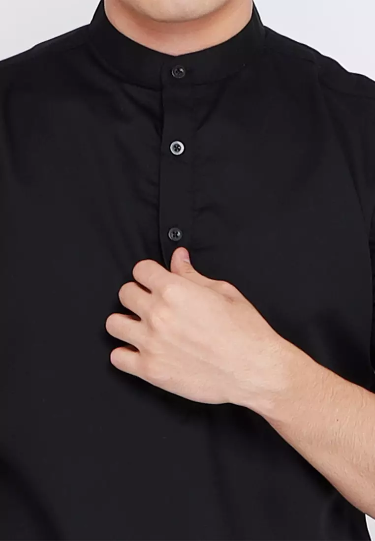 Casella Baju Koko Kurta Lengan ¾ Premium Quality 5003 Black